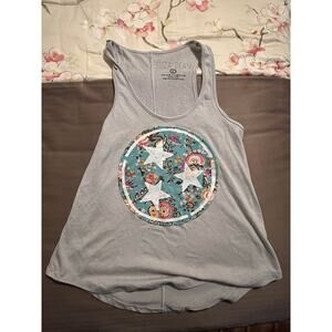 Tennessee Stars Floral Tank Top Womens Medium Graphic Print